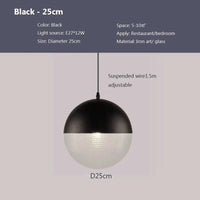 Lampe Suspendue LED Moderne | Marco Lucetti PL831B Noir 25cm / Blanc froid
