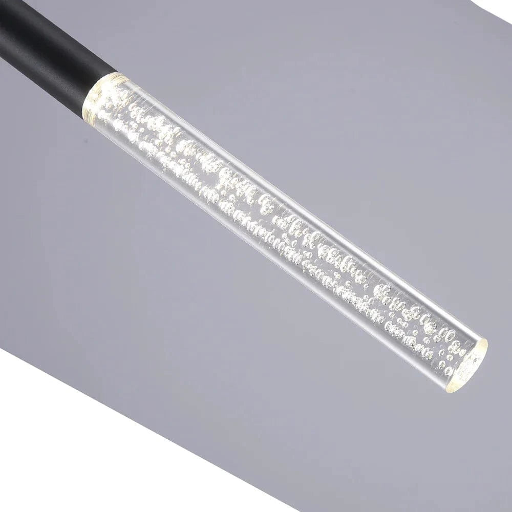 Lampe Suspendue LED Moderne pour Maison et Bar - Cylindre Long en Acrylique | Marco Lucetti A noir / Dia25H500mm / 6-10W | Blanc froid