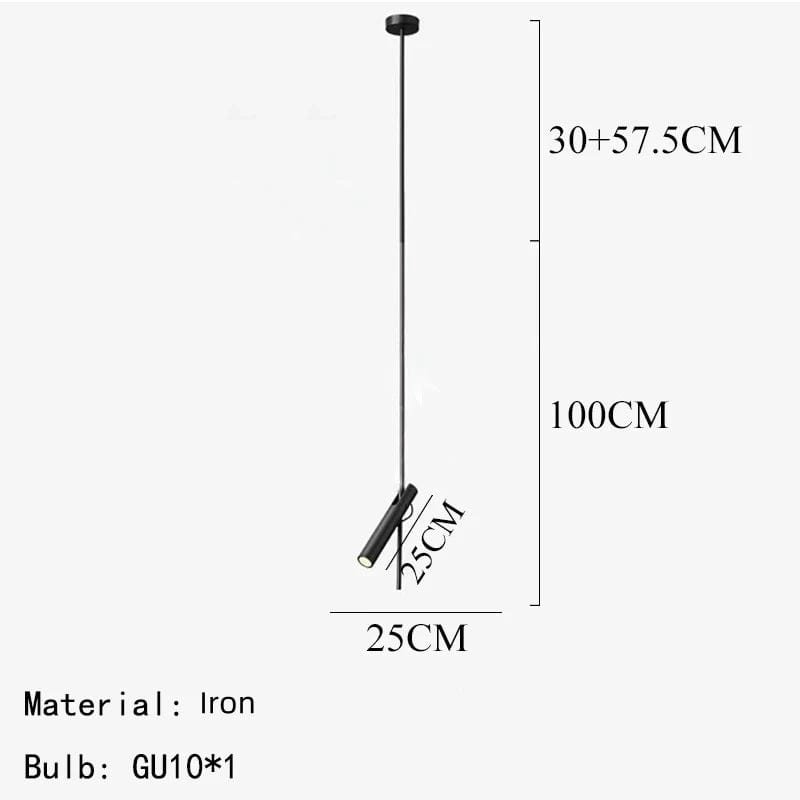 Lampe Suspendue LED Moderne Rotative avec 1/2/3 Têtes pour Intérieur - Luminaé