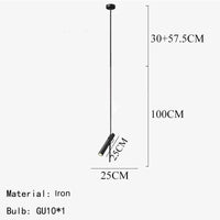 Lampe Suspendue LED Moderne Rotative avec 1/2/3 Têtes pour Intérieur - Luminaé
