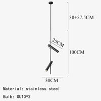 Lampe Suspendue LED Moderne Rotative avec 1/2/3 Têtes pour Intérieur - Luminaé | Marco Lucetti 2 lumières-acier / Lumière naturelle
