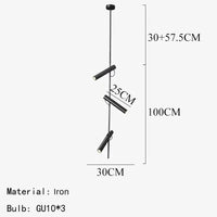 Lampe Suspendue LED Moderne Rotative avec 1/2/3 Têtes pour Intérieur - Luminaé | Marco Lucetti 3 lumières-fer / Blanc froid