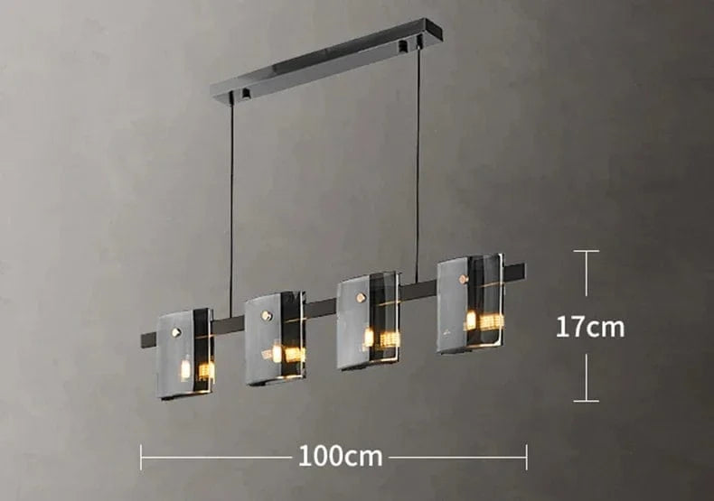 Lampe Suspendue LED Nordique pour une Décoration Intérieure Élégante | Marco Lucetti Gris fumé 4 têtes / Blanc froid