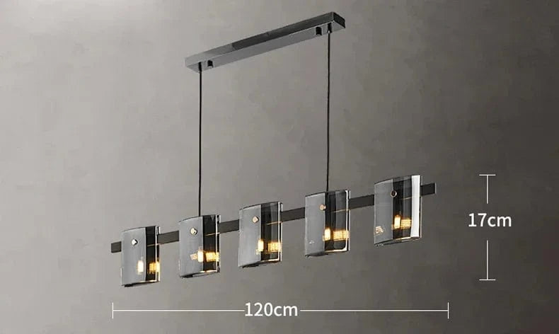 Lampe Suspendue LED Nordique pour une Décoration Intérieure Élégante | Marco Lucetti Gris fumé 5 têtes / Blanc froid