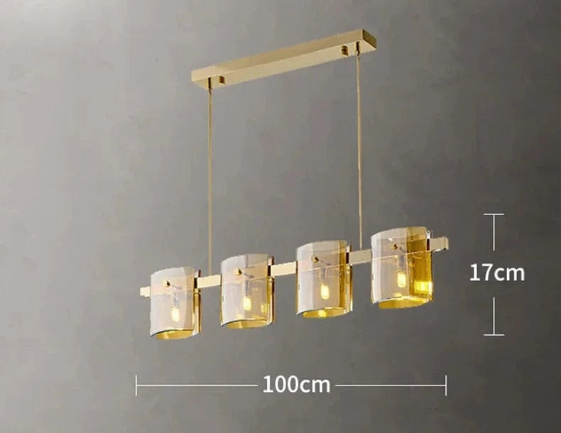 Lampe Suspendue LED Nordique pour une Décoration Intérieure Élégante | Marco Lucetti Or 4 têtes / Blanc froid