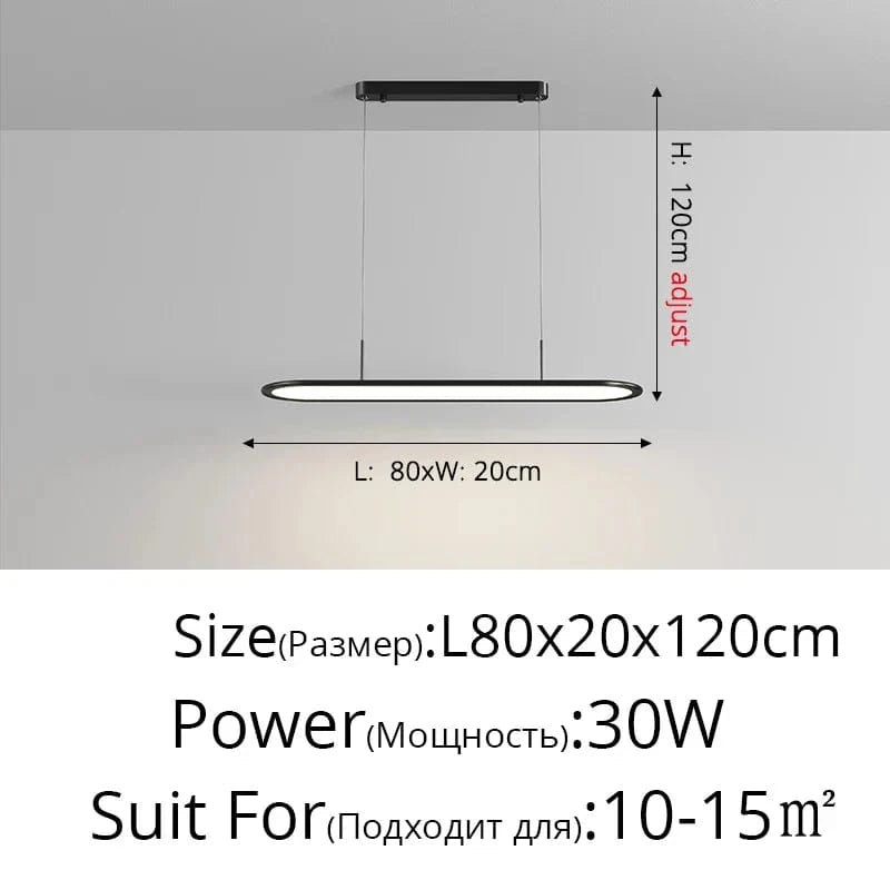 Lampe suspendue LED premium pour éclairer votre intérieur | Marco Lucetti Noir 80cm / Intensité variable avec télécommande