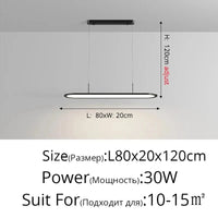 Lampe suspendue LED premium pour éclairer votre intérieur | Marco Lucetti Noir 80cm / Intensité variable avec télécommande