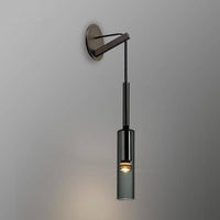 Lampe suspendue Loft en verre fumé cylindrique | Marco Lucetti