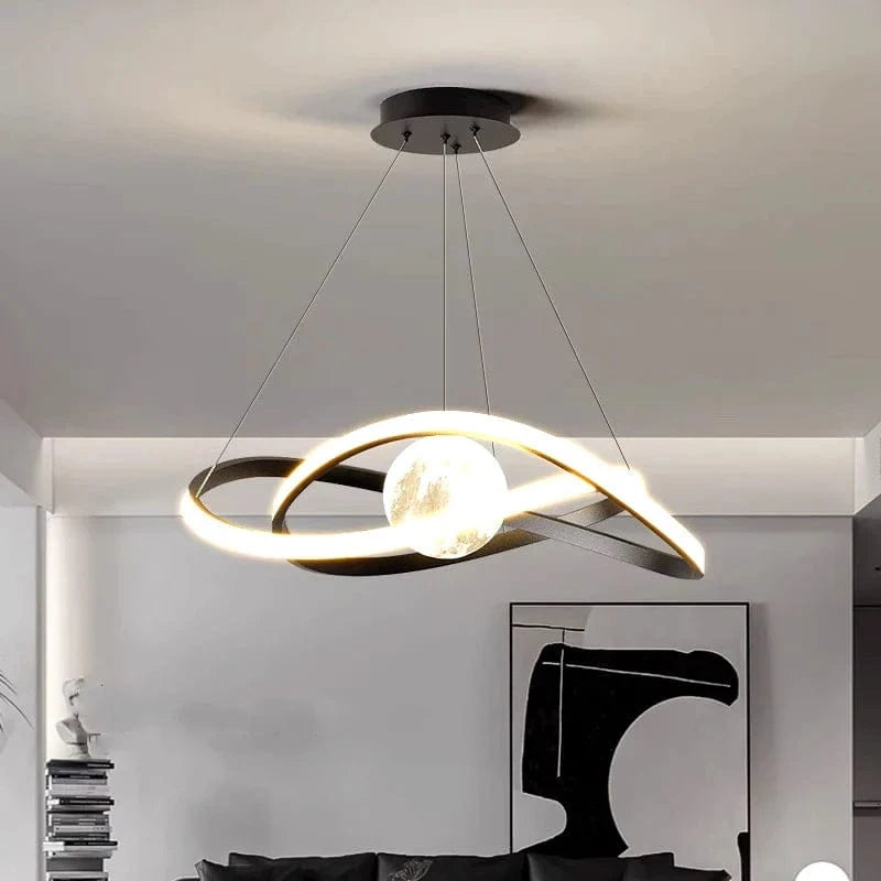Lampe Suspendue Lune LED Nordique - Éclairage Décoratif Intérieur | Marco Lucetti BLANC / Diamètre 80cm / Luminosité variable