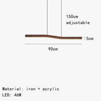 Lampe Suspendue Minimaliste en Imitation Bois et Métal à Intensité Réglable - Collection Épurée | Marco Lucetti
