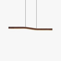 Lampe Suspendue Minimaliste en Imitation Bois et Métal à Intensité Réglable - Collection Épurée | Marco Lucetti