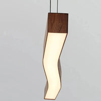 Lampe Suspendue Minimaliste en Imitation Bois et Métal à Intensité Réglable - Collection Épurée | Marco Lucetti
