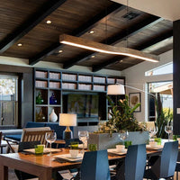 Lampe Suspendue Minimaliste en Imitation Bois et Métal à Intensité Réglable - Collection Épurée | Marco Lucetti