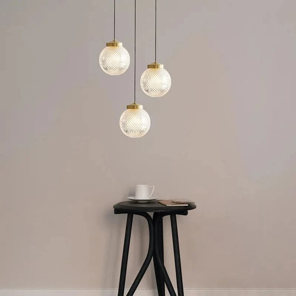 Lampe Suspendue Moderne Cuivre et Verre Ajustable | Marco Lucetti