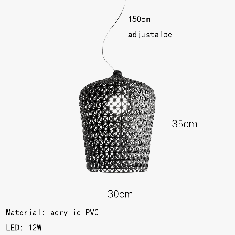 Lampe suspendue moderne en acrylique transparent pour tous vos espaces