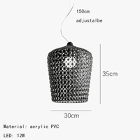 Lampe suspendue moderne en acrylique transparent pour tous vos espaces