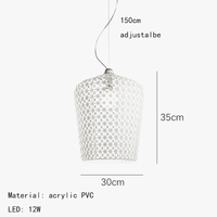 Lampe suspendue moderne en acrylique transparent pour tous vos espaces
