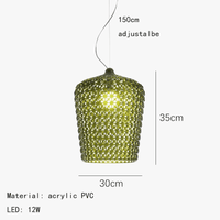 Lampe suspendue moderne en acrylique transparent pour tous vos espaces