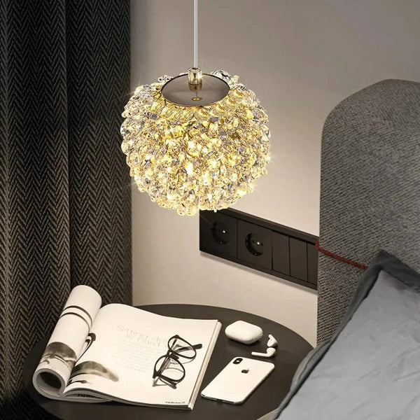 Lampe suspendue moderne en cristal avec cordon réglable  | Marco Lucetti