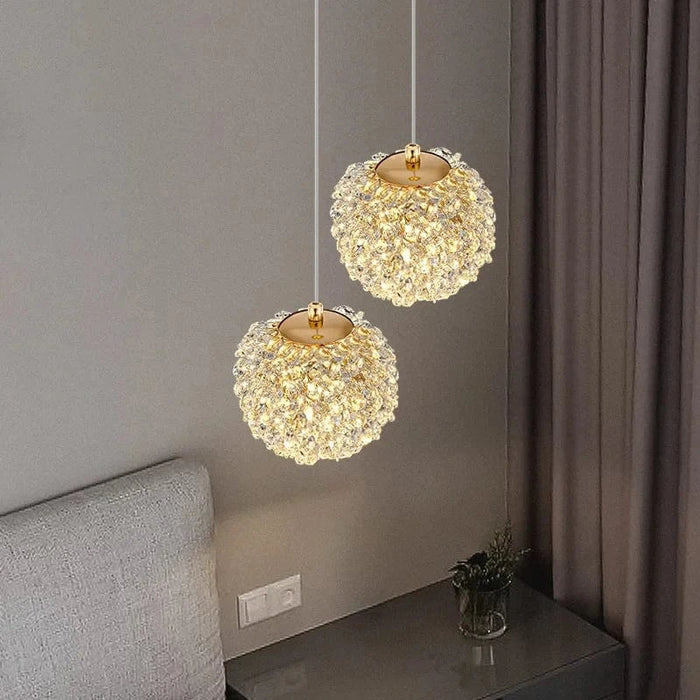 Lampe suspendue moderne en cristal avec cordon réglable  | Marco Lucetti
