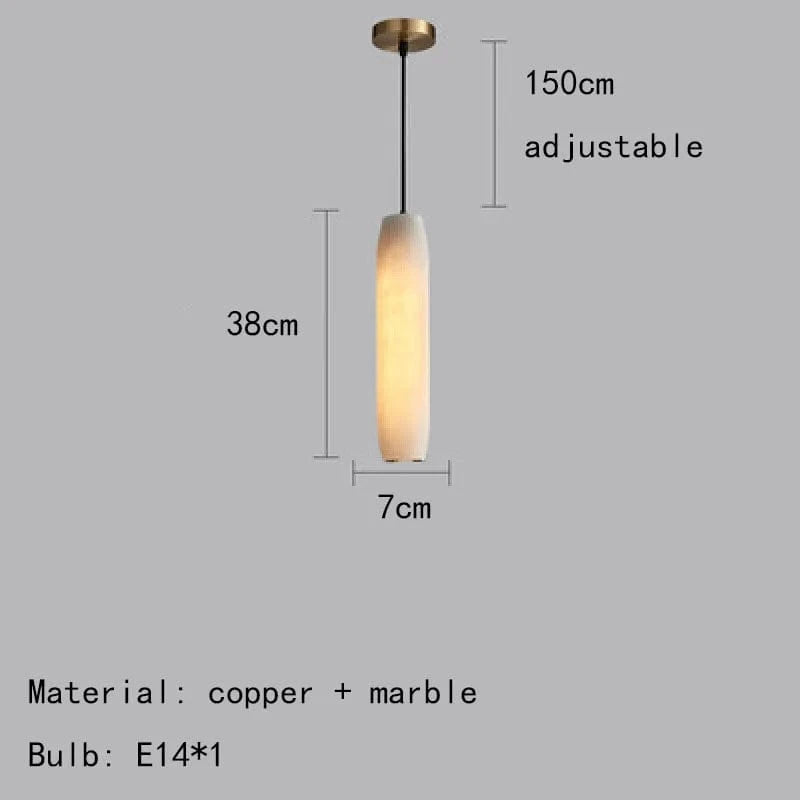 Lampe Suspendue Moderne en Marbre Naturel et Laiton Ajustable - Édition Luxe | Marco Lucetti 1 pièce / 3000K