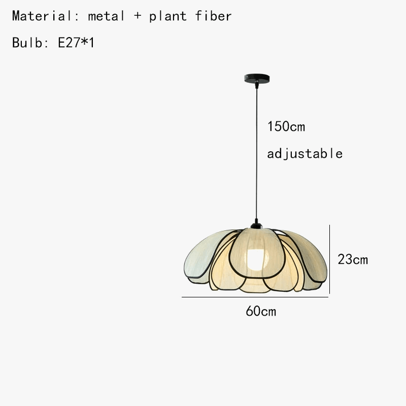 Lampe suspendue moderne en tissu pour une décoration artistique tendance
