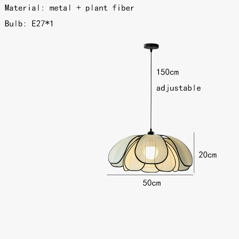 Lampe suspendue moderne en tissu pour une décoration artistique tendance