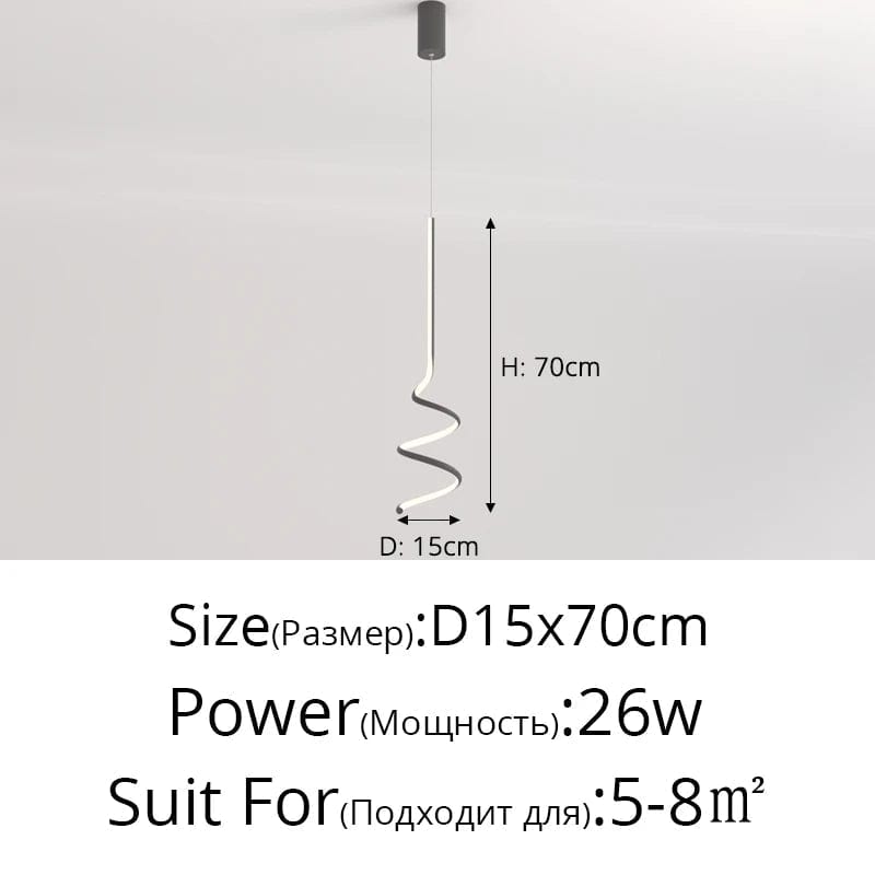 Lampe Suspendue Moderne et Simple pour Chambre à Coucher | Marco Lucetti