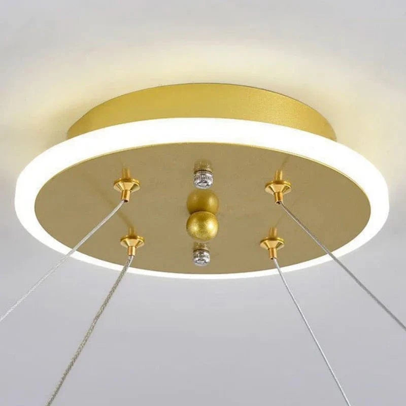 Lampe suspendue nordique avec boule de verre et anneau mat ajustable - Édition premium | Marco Lucetti