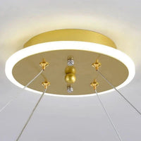 Lampe suspendue nordique avec boule de verre et anneau mat ajustable - Édition premium | Marco Lucetti