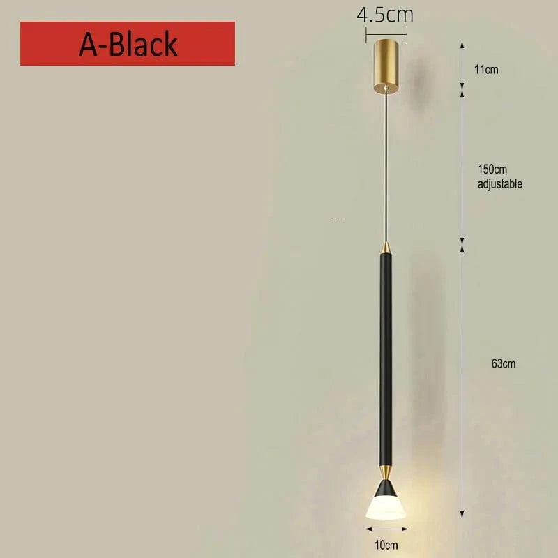 Lampe suspendue nordique chic | Marco Lucetti Un noir / Lumière blanche