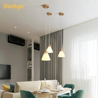 Lampe Suspendue Nordique en Bois et Verre Postmoderne en U - Style Scandinave | Marco Lucetti