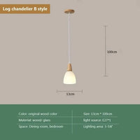Lampe Suspendue Nordique en Bois et Verre Postmoderne en U - Style Scandinave | Marco Lucetti B / Sans ampoule / CHINE