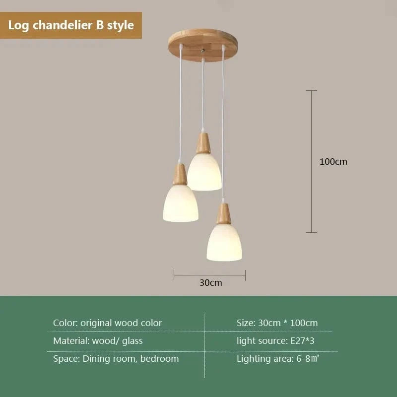Lampe Suspendue Nordique en Bois et Verre Postmoderne en U - Style Scandinave | Marco Lucetti Base de données / Avec ampoule / CHINE
