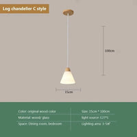 Lampe Suspendue Nordique en Bois et Verre Postmoderne en U - Style Scandinave | Marco Lucetti C / Sans ampoule / CHINE
