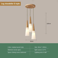 Lampe Suspendue Nordique en Bois et Verre Postmoderne en U - Style Scandinave | Marco Lucetti DD / Sans ampoule / CHINE