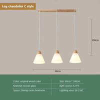 Lampe Suspendue Nordique en Bois et Verre Postmoderne en U - Style Scandinave | Marco Lucetti LC / Sans ampoule / CHINE