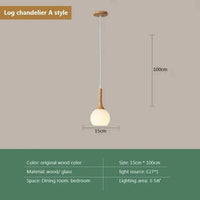 Lampe Suspendue Nordique en Bois et Verre Postmoderne en U - Style Scandinave | Marco Lucetti UN / Avec ampoule / CHINE