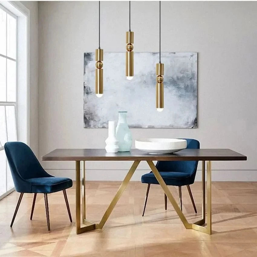 Lampe Suspendue Nordique en Cuivre Doré pour Chambre, Salon, Restaurant, Bar, etc. | Marco Lucetti