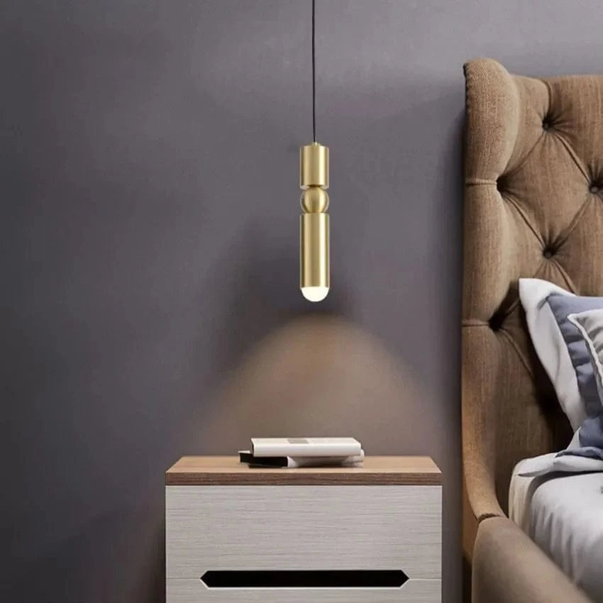 Lampe Suspendue Nordique en Cuivre Doré pour Chambre, Salon, Restaurant, Bar, etc. | Marco Lucetti