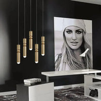 Lampe Suspendue Nordique en Cuivre Doré pour Chambre, Salon, Restaurant, Bar, etc. | Marco Lucetti