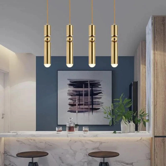 Lampe Suspendue Nordique en Cuivre Doré pour Chambre, Salon, Restaurant, Bar, etc. | Marco Lucetti