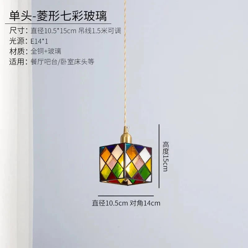 Lampe Suspendue Nordique en Laiton et Verre - Style Japonais Rural Rétro | Marco Lucetti B