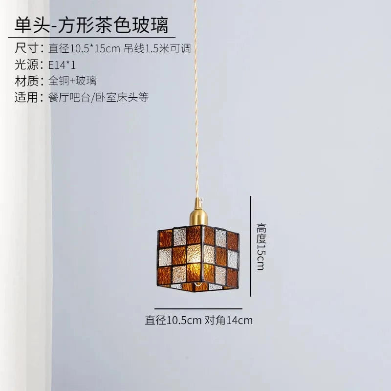 Lampe Suspendue Nordique en Laiton et Verre - Style Japonais Rural Rétro | Marco Lucetti C