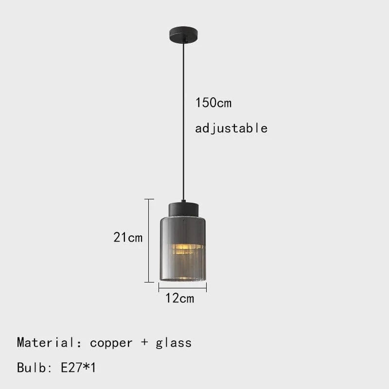 Lampe Suspendue Nordique en Verre et Laiton avec Fil Réglable - Livraison Directe | Marco Lucetti Noir / Blanc chaud