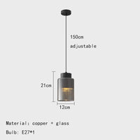 Lampe Suspendue Nordique en Verre et Laiton avec Fil Réglable - Livraison Directe | Marco Lucetti Noir / Blanc chaud