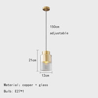 Lampe Suspendue Nordique en Verre et Laiton avec Fil Réglable - Livraison Directe | Marco Lucetti Or / Blanc froid