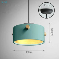 Lampe Suspendue Nordique Macarons LED en Bois - Collection Créative | Marco Lucetti A bleu
