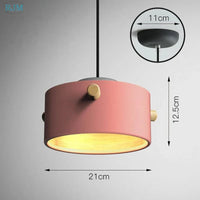 Lampe Suspendue Nordique Macarons LED en Bois - Collection Créative | Marco Lucetti A rose
