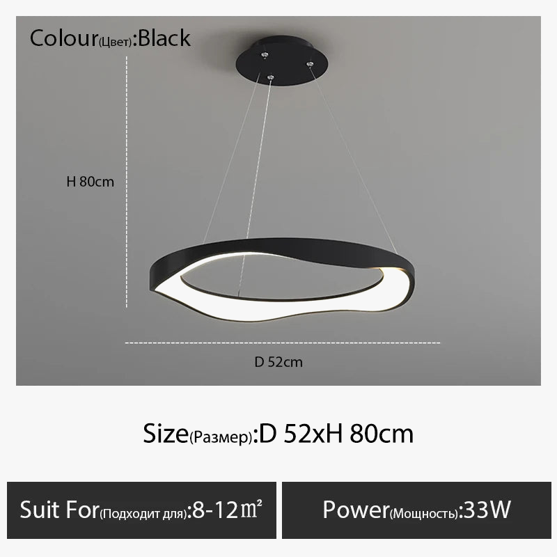 Lustre LED design nordique rond